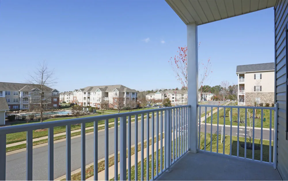 Balcony view overlooking a multifamily apartment community in Rock Hill, South Carolina